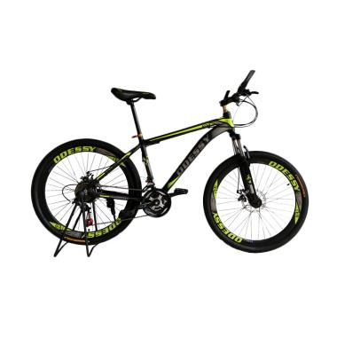 Odessy ATXS-500 Sepeda MTB - Hitam Doff Hijau [26 Inch/Khusus Pulau Jawa dan Bali]