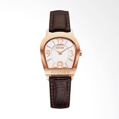 Aigner A32270B Amalfi II Leather Da ...  Wanita - Brown Rose Gold