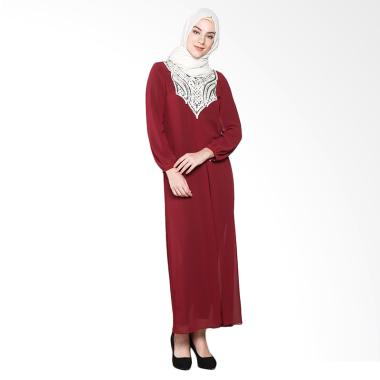 Aira Muslim Butik AB.D-003 Charisma Gamis Dress Muslim - Maroon