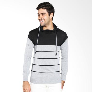 VM Long Knitt Harajuku 05 Sweater R ... ria - Kombinasi Abu Hitam