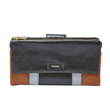 Fossil SL 7112994 Ellis Patchwork Clutch Neutral Multi Dompet Wanita