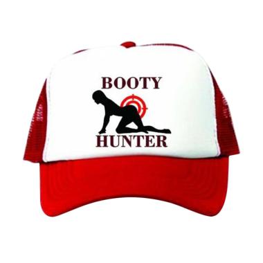 JersiClothing Mesh Trucker Booty Hunter Topi - Red White