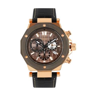GUESS COLLECTION Leather Jam Tangan Pria Gc X72024G5S - Rosegold