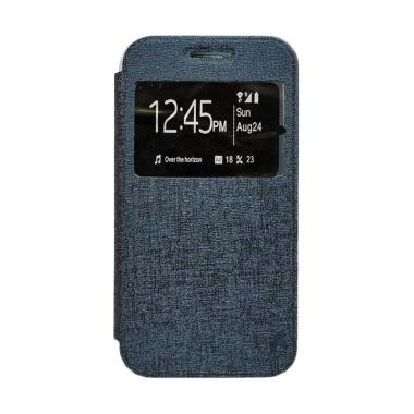 Zagbox Flip Cover Casing for Lenovo A7010 or Lenovo K4 Note - Biru Dongker
