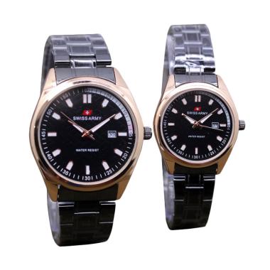 Swiss Army Couple Edition D45H160SA7538MHTMG Date Jam Tangan Pasangan