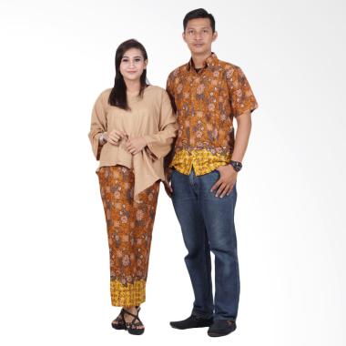 Batik Putri Ayu Solo srd202 Batik Couple Dress - Coklat