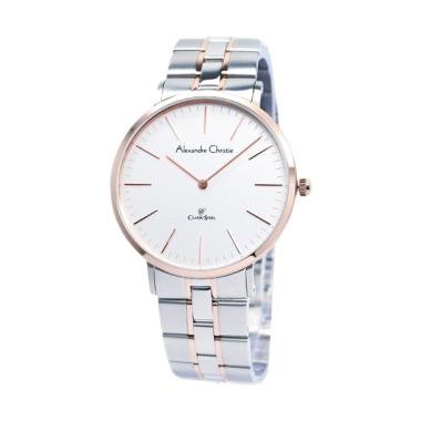 Alexandre Christie Pria 8509 Jam Tangan Pria - Silver Rosegold