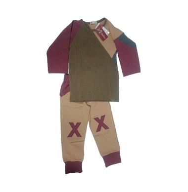 Tiny Button Toddler Boy Celana Panjang Setelan Anak - Coklat