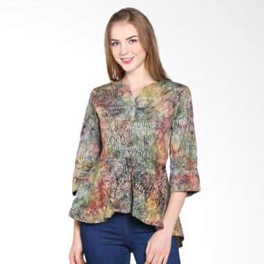 Batik Pria Tampan Women Wbl34-04081611c-Multi Hexagon Spiral Blouse