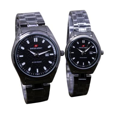 Swiss Army Couple Edition D45H160SA7538MLHTM Date Jam Tangan Pasangan
