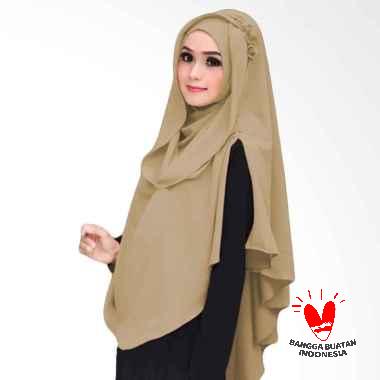 Quillavers Khimar Al Zaina Kerudung Instan Syar'i - Coklat Muda