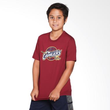 NBA Outerstuff 8BAVMK Cleveland Cavaliers SS Primary Logo Merah Kaos Basket Anak