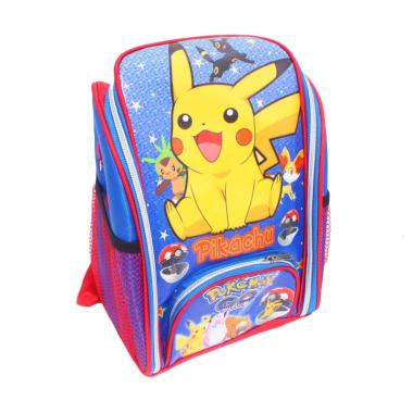 Istana Kado Online Tas Sekolah Anak Pokemon Pikachu Tas Ransel - Biru