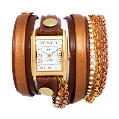 La Mer Collections Diamond Crystal ... Jam Tangan Wanita - Brown