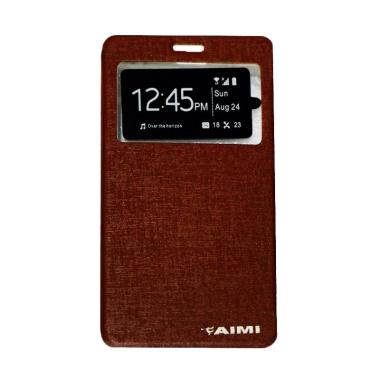 Aimi Flip Cover Casing for Apple iP ... 6S Plus 5.5 Inch - Brown