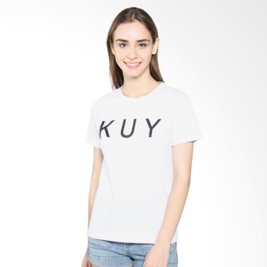ELLIPSES INC KUY Tumblr Tee T-Shirt Wanita Lengan Pendek - Putih
