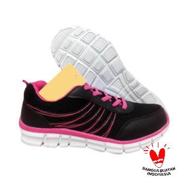 Onemarkets Sepatu Olahraga Wanita- Sepatu Lari Cewek S - Hitam Rose