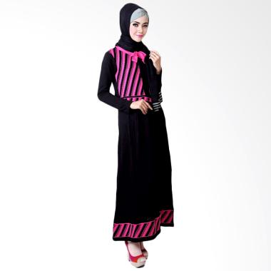 Supernova House Gloria GL Dress Muslim - Black Pink Magenta