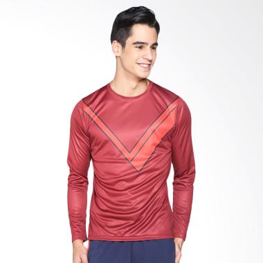 Trijee Men Shirt Long Sleeve Ivande ... ga - Maroon IVANDER-MR-LS