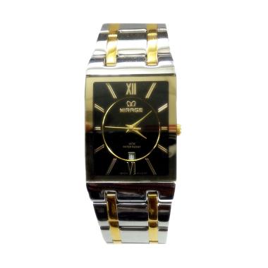 Mirage M975G Jam Tangan Fashion Pria - Silver Black Gold