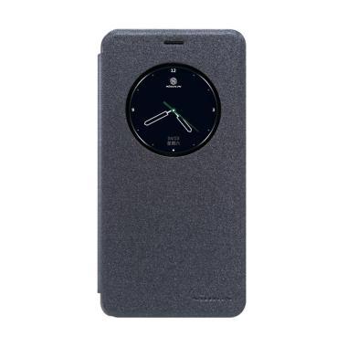 Nillkin Sparkle View Leather Flip Cover Casing for Meizu M3 Note - Hitam Hitam