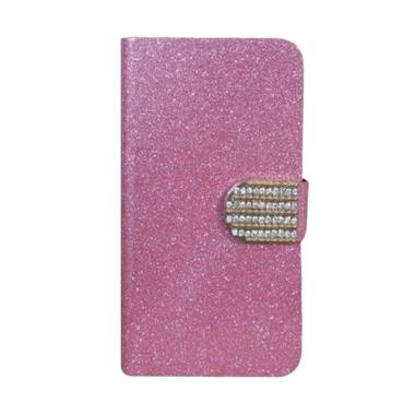 OEM Diamond Flip Cover Casing for S ... uattro i8552 - Merah Muda