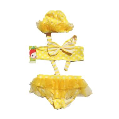 Chloebaby Shop SwimSuit Glamour Tutu Baju Renang Anak - Yellow