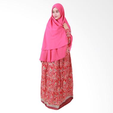 Batik Putri Ayu Solo Gamis Syari GH3 Dress Muslim - Pink
