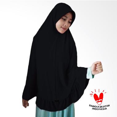 Milyarda Hijab Bergo Pet Ihrom Kerudung Jilbab Panjang Instant - Hitam