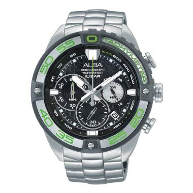 Alba Chronograph AU2169X1 Signa Jam Tangan Pria - Hitam Hijau