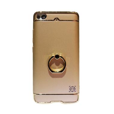 Fashion Selular 3in1 Hardcase Casing with Ring for Xiaomi Mi5S - Gold
