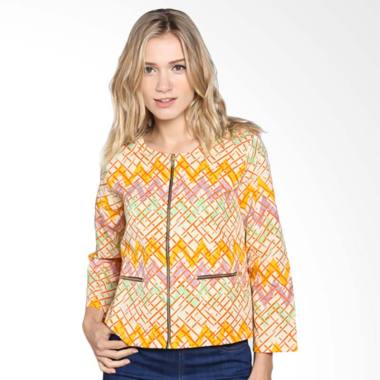 Batik Pria Tampan Woupj-04081645k Women Spice Chevron Blazer - Autumn