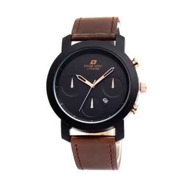 Swiss Army Sa1881f Jam Tangan Pria Leather Strap Lihat Daftar Source · Swiss Army LZ004 Strap Kulit Coklat Jam Tangan Pria Hitam Rosegold