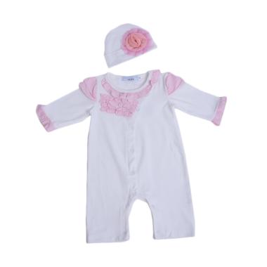 Chloe babyshop F997 Jumper Set Infa ... Baby Girl + Topi - Putih