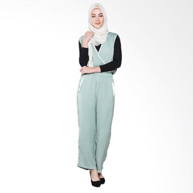 Aira muslim Butik AB.JS.001 Viona Jumpsuits Dress Muslim - Green