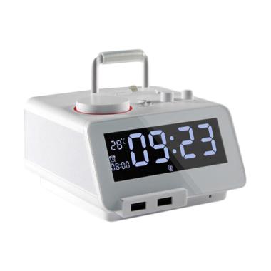 HomTime C12Pro Docking Station Spea ... lock dan FM Radio - Putih