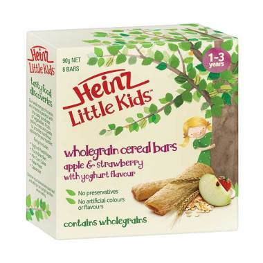 Heinz Little Kids Apple & Strawberr ... rt Wholegrain Cereal Bars