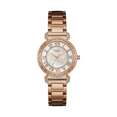 Guess W0831L2 South Hampton Jam Tan ... nless Crystal - Rose Gold