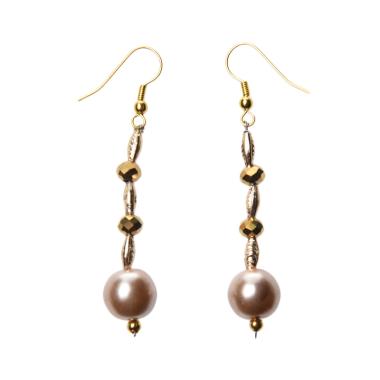 Signorino Stephanie Gold Pearl Drop Earrings 25148 Anting - Gold