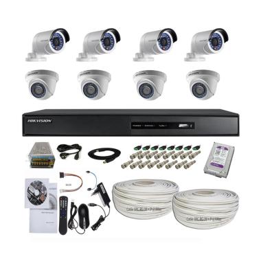 Jual Hikvision 8 Camera Turbo Hd Paket Kamera Cctv 6 Indoor 2 Outdoor 2 0 Mp Cable 200 M Online Oktober 2020 Blibli Com