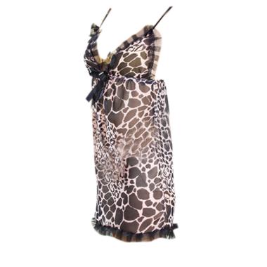 Lingerie X Lingerie L-893 Transparent Lingerie Dress - Black White