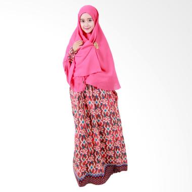 Batik Putri Ayu Solo Gamis Syari GH3 Dress Muslim - Cokelat