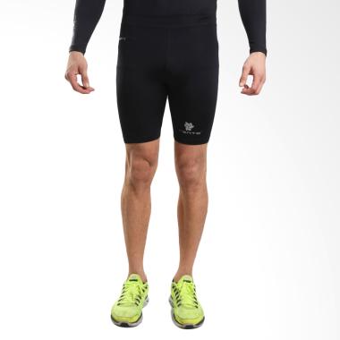 Tiento Original Baselayer Tight Leg ... hort Pants - Black Silver