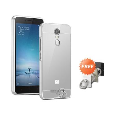 ... Home Case Metal For Xiaomi Redmi Note 4 Aluminium Bumper With Mirror Backdoor Slide Silver Free