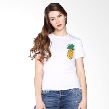 ELLIPSES INC Tumblr Tee Lengan Pendek Pineapple T-Shirt Wanita - Putih