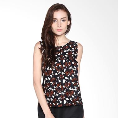 Batik Pria Tampan Women S-ACC Lung Rambat Blouse WBLTL-03161242P Atasan Wanita - Teak