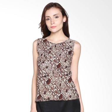 Batik Pria Tampan Women S-ACC Soka Seling Blouse WBLTL-03161243P Atasan Wanita - Teak