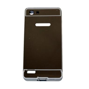 QCF Bumper Mirror Alumunium Metal Sliding Hardcase Casing for Oppo Neo 7 A33T - Hitam