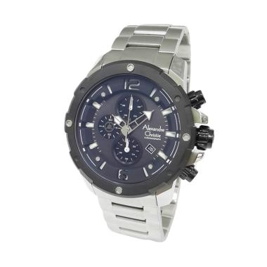 Alexandre Christie Chronograph 6410MCBTBBASL Jam Tangan Pria - Silver Silver