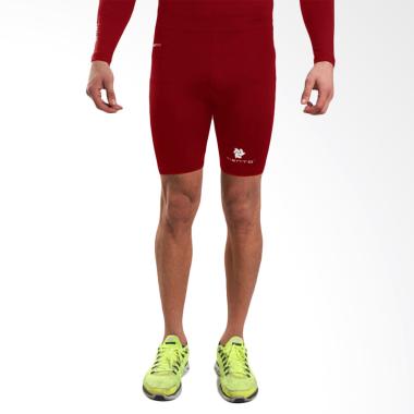 Tiento Original Baselayer Tight Leg ... hort Pants - Maroon White